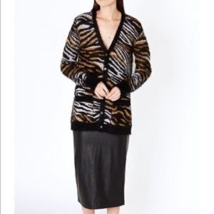 Equipment “Ella” animal print cardigan